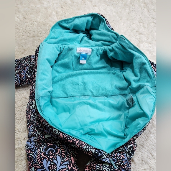 Columbia Snuggly Bunny Bunting Girls 18 - 24 Months Teal Purple Pink Mint Floral - Picture 5 of 14